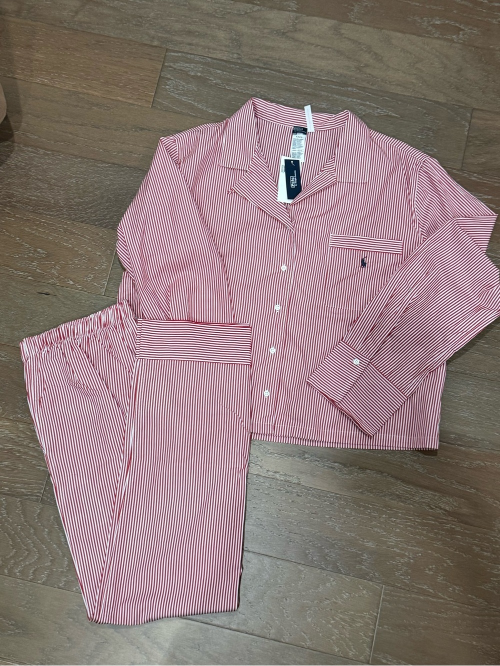 Ralph Lauren Red & White Striped Pajama Set - Picture 2 of 13